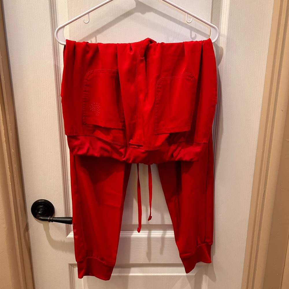 HeartSoul Red Scrub Pants Size M